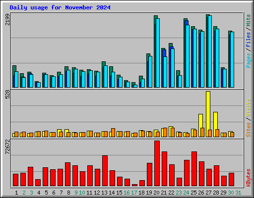 Daily usage for November 2024