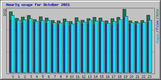 Hourly usage for October 2021