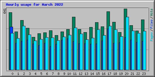 Hourly usage for March 2022