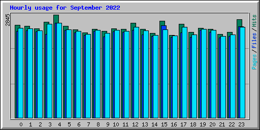 Hourly usage for September 2022