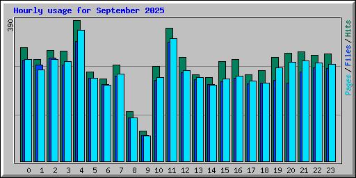 Hourly usage for September 2025